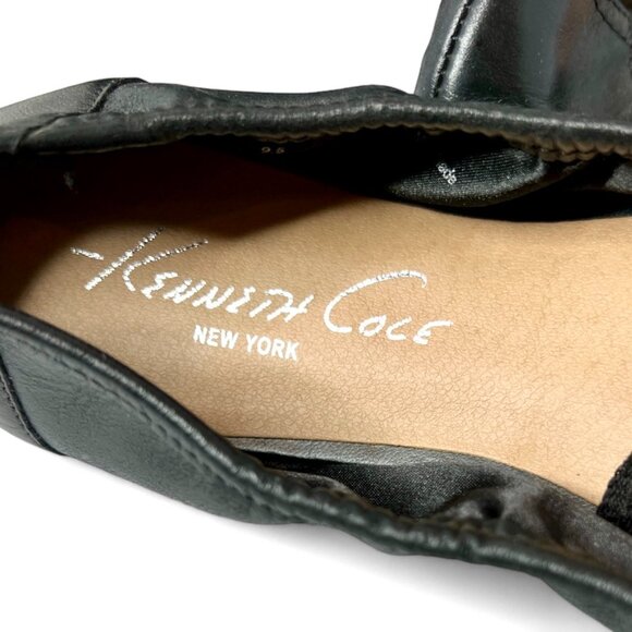SOLD Kenneth Cole New York Black Leather Flexible BALLET FLATS, 9.5 - unworn - Picture 4 of 7